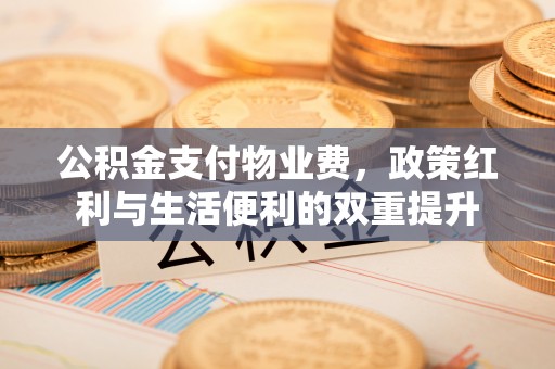 高安公积金支付物业费，政策红利与生活便利的双重提升
