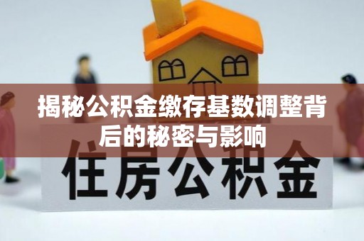 高安揭秘公积金缴存基数调整背后的秘密与影响