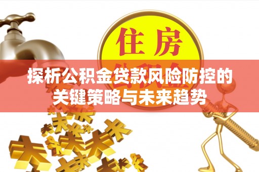 高安探析公积金贷款风险防控的关键策略与未来趋势